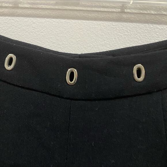 Vintage Escada Wool Black Slacks Grommets at the Waistline Size 38 - Picture 3 of 11